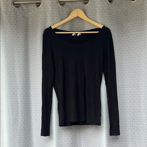 Artisan Black Long Sleeve Fitted Blouse